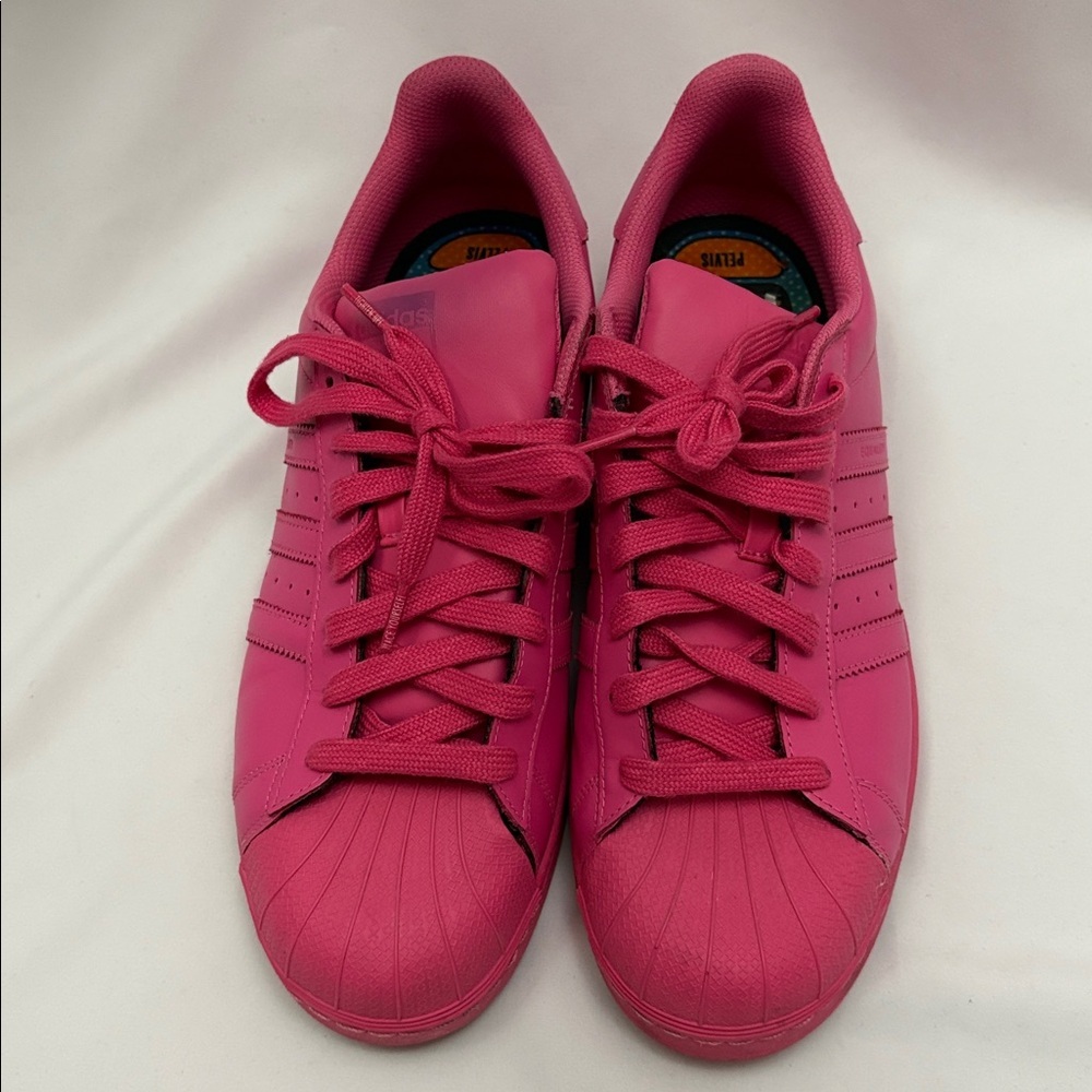 Adidas Superstar Pharrell Williams Pink Mens Size 12 Shoes Originals - Picture 3 of 15
